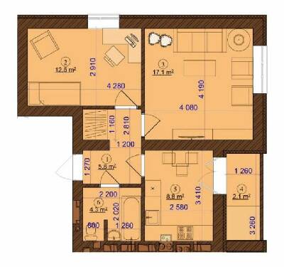 2-кімнатна 50.6 м² в ЖК Барвіха від 16 000 грн/м², м. Ірпінь