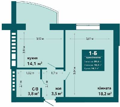 1-кімнатна 39.6 м² в ЖК Ібіс від 18 000 грн/м², м. Ірпінь