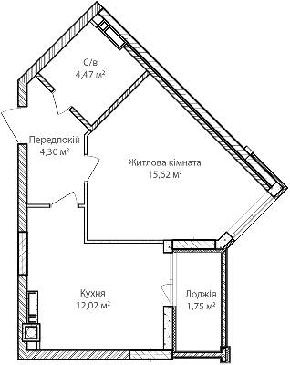 1-кімнатна 38.16 м² в ЖК Синергія Сіті від 22 000 грн/м², м. Ірпінь