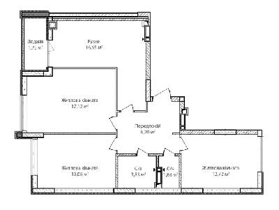 3-кімнатна 75.71 м² в ЖК Синергія Сіті від 17 500 грн/м², м. Ірпінь