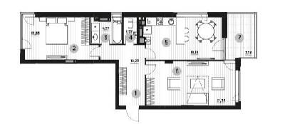 2-кімнатна 75.71 м² в ЖК PARKTOWN від 20 500 грн/м², смт Гостомель