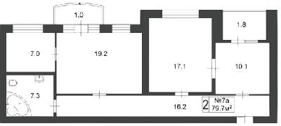 2-комнатная 79.7 м² в ЖК Palais Royal (Зеленый Мыс) от 35 350 грн/м², с. Крыжановка