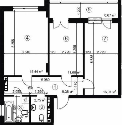 2-комнатная 65.97 м² в ЖК Сырецкий парк 2 от 31 300 грн/м², Киев