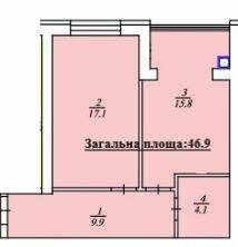 1-комнатная 46.9 м² в ЖК Дмитровский от 15 500 грн/м², с. Дмитровка