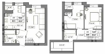 Двухуровневая 72.9 м² в ЖК Гудвил от 23 000 грн/м², с. Хотов