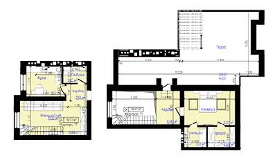 Двухуровневая 94.77 м² в ЖК Viking Home от 16 000 грн/м², г. Ирпень