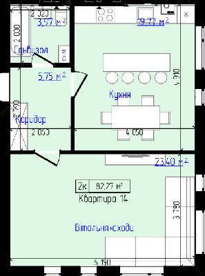 2-комнатная 82.27 м² в ЖК Viking Home от 19 000 грн/м², г. Ирпень