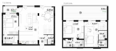 Двухуровневая 131.56 м² в ЖК PARKTOWN от 23 000 грн/м², пгт Гостомель