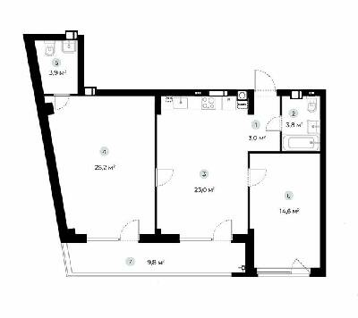 2-кімнатна 78.4 м² в ЖК PARKTOWN від 22 000 грн/м², смт Гостомель