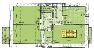 3-комнатная 88.46 м² в ЖК Парковый городок от 14 700 грн/м², Ивано-Франковск