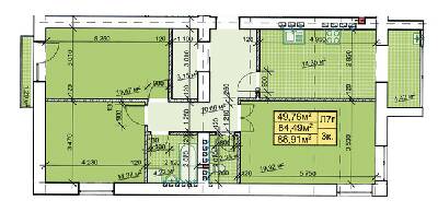 3-комнатная 88.91 м² в ЖК Парковый городок от 14 700 грн/м², Ивано-Франковск