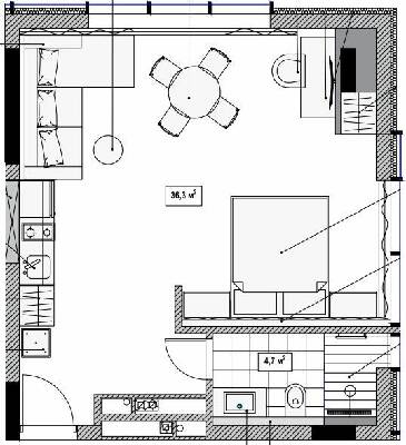 2-комнатная 41 м² в Апарт-комплекс Le Méandre от 51 000 грн/м², с. Поляница