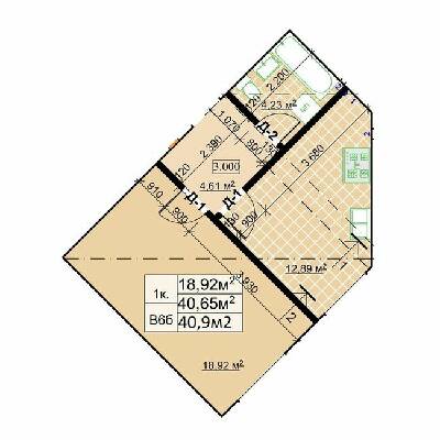 1-комнатная 40.9 м² в ЖК Столичный Квартал от 13 300 грн/м², г. Коломыя