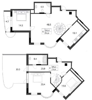 Дворівнева 155.6 м² в ЖК Grand Palace від 15 000 грн/м², Хмельницький