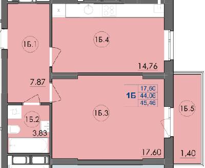 1-комнатная 45.46 м² в ЖК Panorama от 16 500 грн/м², Луцк