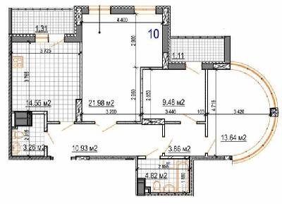 2-комнатная 84.86 м² в ЖК Вернисаж от 12 500 грн/м², Житомир
