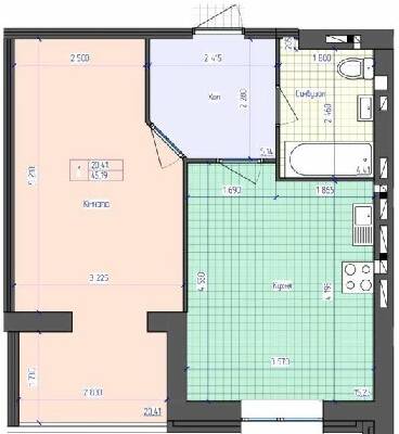 1-комнатная 45.19 м² в ЖК Премиум Парк от 18 500 грн/м², Житомир