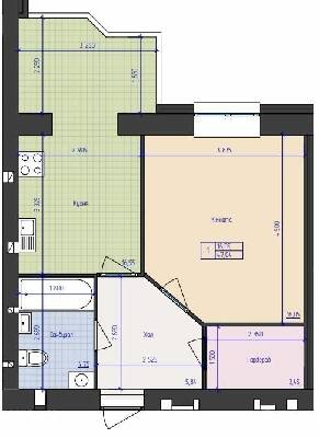 1-комнатная 47.04 м² в ЖК Премиум Парк от 19 000 грн/м², Житомир