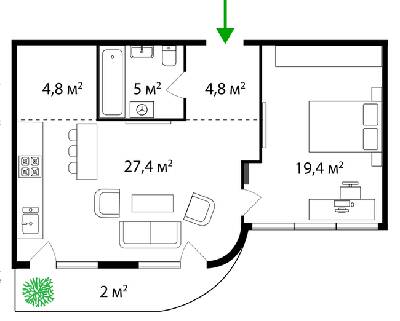 2-комнатная 67 м² в ЖК Dream City от 34 700 грн/м², Ужгород