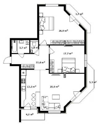 3-кімнатна 105.4 м² в ЖК Green Land від 30 050 грн/м², Ужгород