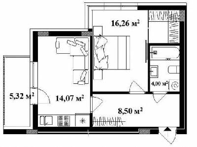 1-кімнатна 44 м² в ЖК Park Land від 28 350 грн/м², Ужгород