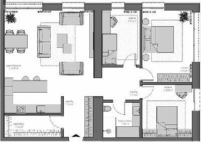 3-кімнатна 98 м² в ЖК Квадрат від 21 700 грн/м², с. Минай