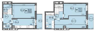 Двухуровневая 75.29 м² в ЖК Panorama от 15 500 грн/м², Луцк