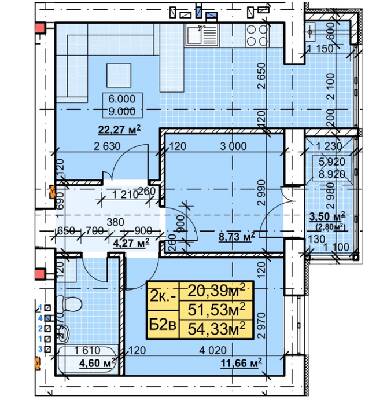 2-комнатная 54.33 м² в ЖК Парковый городок от 14 700 грн/м², Ивано-Франковск