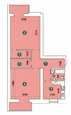 2-кімнатна 108.11 м² в ЖК Зарічний від 16 200 грн/м², Суми