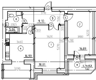 2-кімнатна 67.73 м² в ЖК Еспланада від 14 550 грн/м², Суми