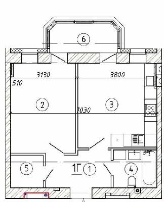 1-кімнатна 42.97 м² в ЖК Barbara від 17 750 грн/м², м. Горишні Плавні