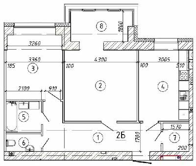 2-комнатная 69.25 м² в ЖК Barbara от 13 500 грн/м², г. Горишние Плавни