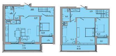 Двухуровневая 129.4 м² в ЖК Централ Холл от 18 000 грн/м², Тернополь