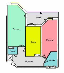 2-комнатная 69.46 м² в ЖК на вул. Київська от 16 500 грн/м², Тернополь