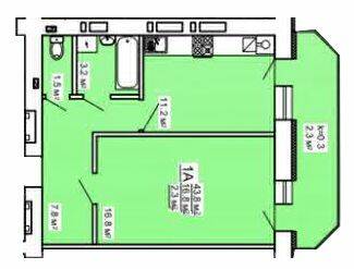 1-кімнатна 43.8 м² в ЖК на вул. Незалежності, 5 від 13 100 грн/м², м. Ніжин