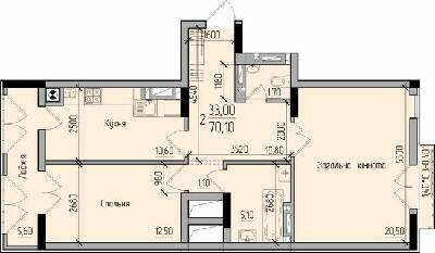 2-кімнатна 70.1 м² в ЖК Comfort Hall від 15 650 грн/м², Чернівці