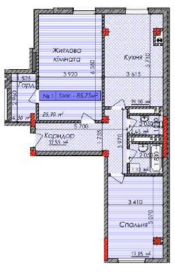 2-комнатная 85.75 м² в ЖК Европейский квартал от 23 200 грн/м², Черновцы