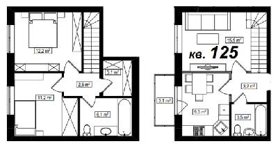 Двухуровневая 67.6 м² в ЖК Амстердам от 18 500 грн/м², с. Белогородка