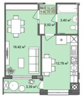 1-кімнатна 39.99 м² в ЖК RedWood від 20 300 грн/м², смт Брюховичі