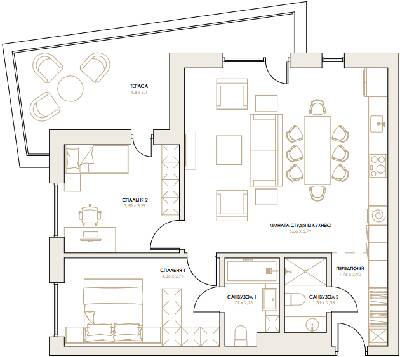 2-комнатная 80.33 м² в ЖК Artynov Hall от 43 250 грн/м², Винница