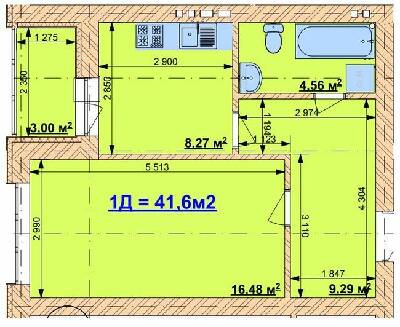 1-комнатная 41.6 м² в ЖК Grand Comfort от 13 800 грн/м², с. Михайловка-Рубежовка