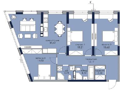 3-комнатная 101.14 м² в ЖК Новый Автограф от 35 900 грн/м², Киев