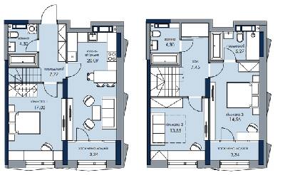 Двухуровневая 101.43 м² в ЖК Новый Автограф от 35 900 грн/м², Киев