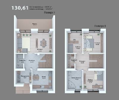 Таунхаус 130.61 м² в КГ Струмочок 2 от 14 000 грн/м², с. Струмовка