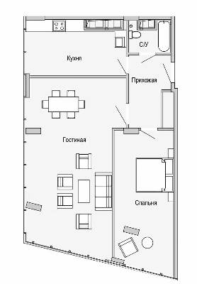 2-комнатная 96.94 м² в Апарт-комплекс Port City от 29 350 грн/м², Днепр