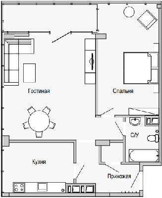 2-комнатная 89.64 м² в Апарт-комплекс Port City от 29 350 грн/м², Днепр