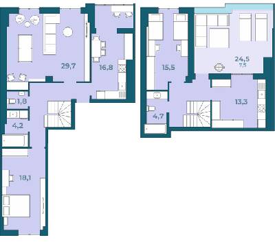 Дворівнева 134.7 м² в ЖК Kyiv Sky від 20 950 грн/м², Луцьк