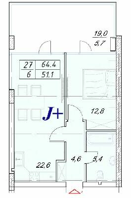 2-комнатная 64.4 м² в Апарт-комплекс Best Resort Apartments от 31 100 грн/м², г. Черноморск