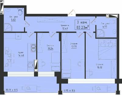 3-комнатная 85.93 м² в ЖК Avinion от 21 750 грн/м², Одесса