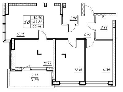 3-кімнатна 66.94 м² в ЖК Manhattan від 26 150 грн/м², Одеса